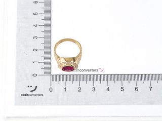 sello oro 18k con piedra con circonita