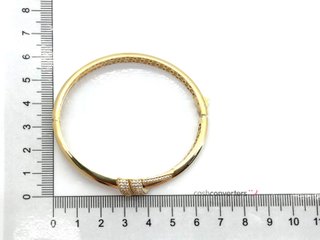 pulsera oro 18k con piedra con circonita
