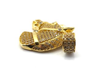colgante oro 18k con circonita
