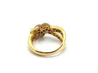 sortija oro 18k con piedra con circonita