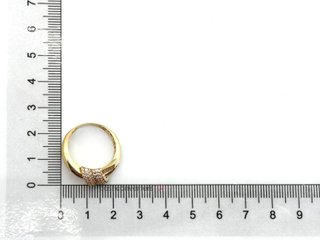sortija oro 18k con piedra con circonita