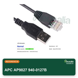 APC AP9827 940-0127B Smart UPS cable USB 6 pies