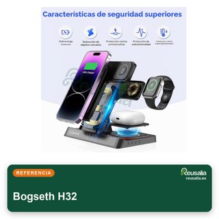 Cargador inalámbrico 4 en 1 para iPhone y Watch