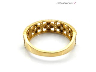 anillo oro 18k con piedra con circonita