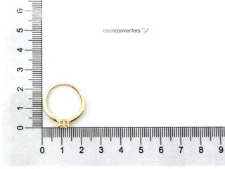sortija oro 18k con piedra con circonita