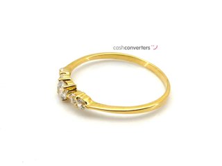 anillo oro 18k con piedra con circonita