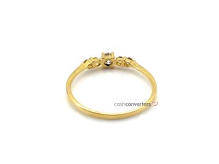 anillo oro 18k con piedra con circonita