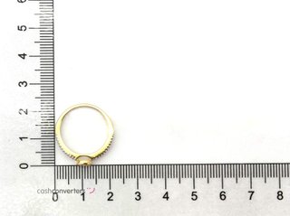 sortija oro 18k con piedra con circonita