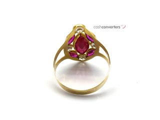 sortija oro 18k con piedra con circonita