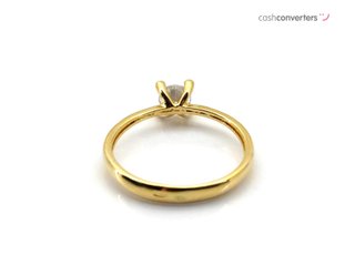 sortija oro 18k con piedra con circonita