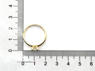 sortija oro 18k con piedra con circonita