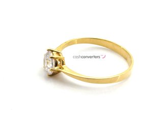 sortija oro 18k con piedra con circonita