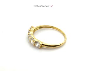 anillo oro 18k con piedra con circonita