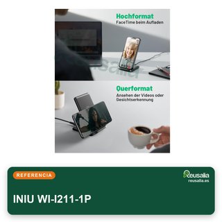 INIU cargador inalámbrico rápido 15W stand