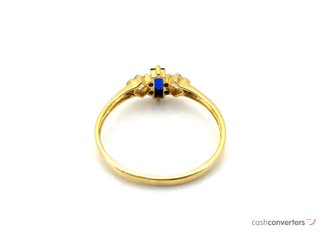 anillo oro 18k con piedra con circonita
