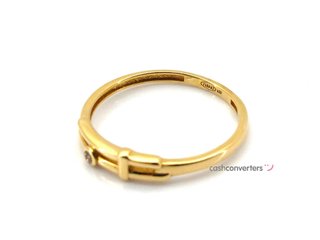 anillo oro 18k con circonita