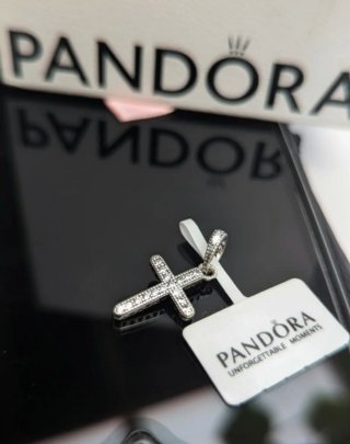 Colgante Pandora Cruz Brillante Plata