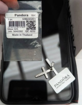 Colgante Pandora Cruz Brillante Plata