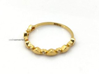 sortija oro 18k con piedra con circonita