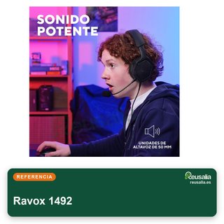 Ravox 1492 auriculares gaming cómodos micrófono