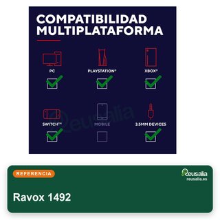 Ravox 1492 auriculares gaming cómodos micrófono