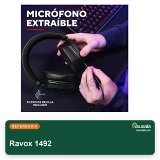 Ravox 1492 auriculares gaming cómodos micrófono