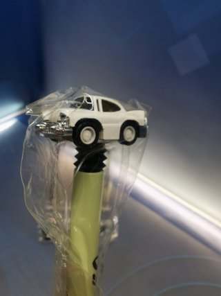 Collezione, 5 PENNE con mini MACCHINA DA CORSA - BUG BOY 50 Midori Giappone
