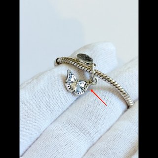 Pandora Charm Mariposa Azul y Plateado