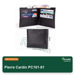 Pierre Cardin cartera piel negra RFID