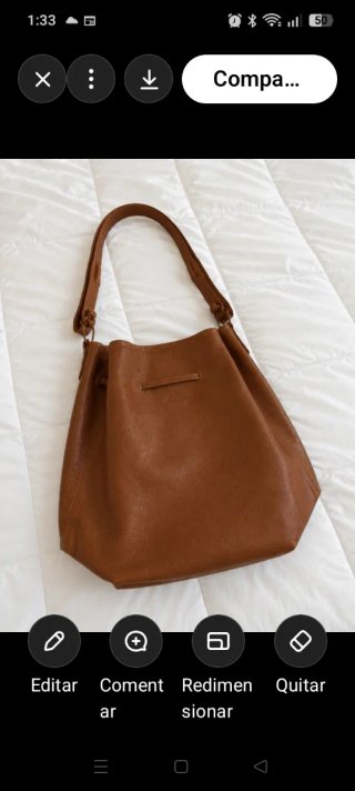 Bolso de cuero auténtico