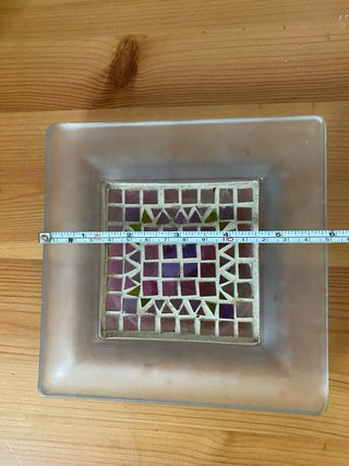 Posavasos cristal esmerilado mosaico morado