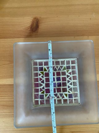 Posavasos cristal esmerilado mosaico morado