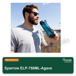 Bottiglia Sparrow in tritan da 500-1000ml con cannuccia integrata