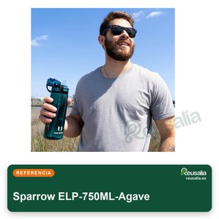 Bottiglia Sparrow in tritan da 500-1000ml con cannuccia integrata