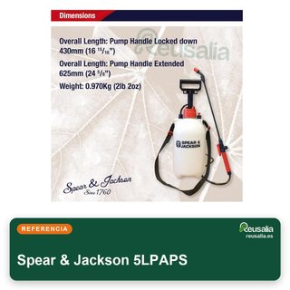 Spear & Jackson 5LPAPS irroratrice a pressione 5L