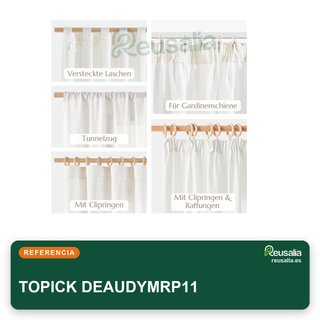 TOPICK tende in lino opache rustiche per soggiorno