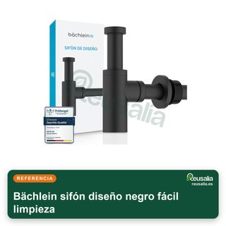 Sifón Bächlein design nero facile pulizia