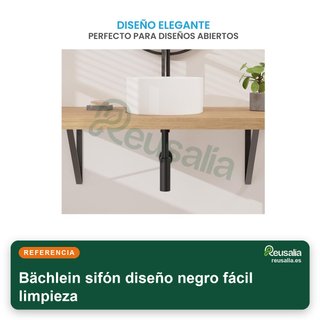 Sifón Bächlein design nero facile pulizia