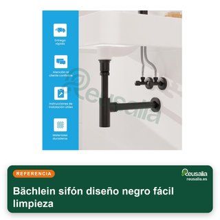 Sifón Bächlein design nero facile pulizia