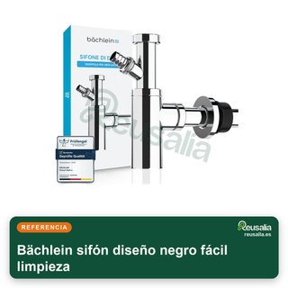 Sifón Bächlein design nero facile pulizia