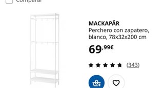 Burro Perchero Zapatero Mackapar IKEA Blanco
