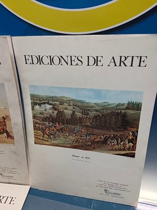 lote 3 carpetas con 4 laminas cada uno, EDICIONES DEL ARTE. COLECCION DE GRABADOS ANTIGUOS, CAJA DE AHORROS DE ZARAGOZA, ARAGON Y RIOJA, 44 X 32 CMS.