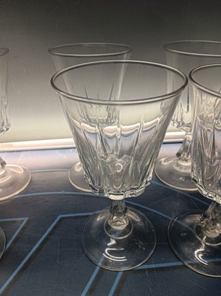 Set di 21 bicchieri di cristallo per champagne e liquori, anni '60