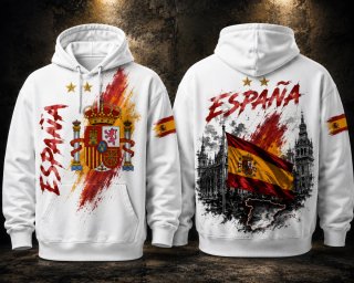 Sudadera España Hombre | 2 Estrellas | Diseño