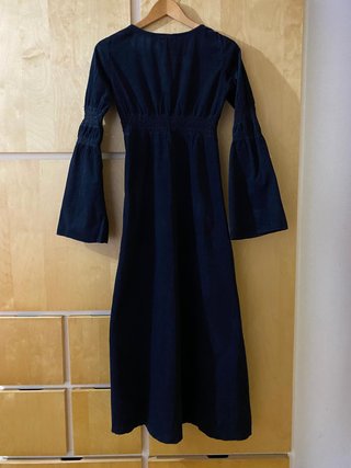 Vestido Zara Boho Pana Fina y Encaje Negro