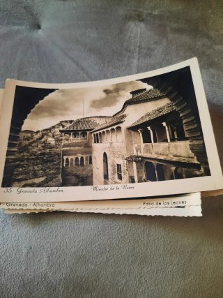 Lote de 4 Postales Antiguas Granada Alhambra