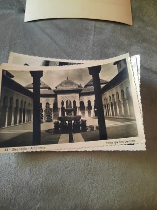 Lote de 4 Postales Antiguas Granada Alhambra