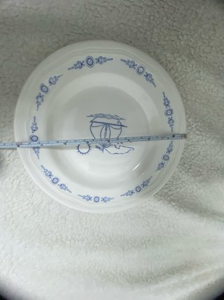 Plato antiguo marino cerámica pintado a mano