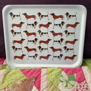 Bandeja decorativa perros salchicha