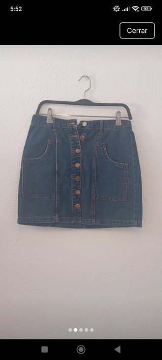Falda vaquera Stradivarius botones